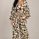 Conjunto Feminino Kimono Com 3 Peças